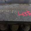 Graffiti on the east parapet of the bridge.