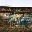 Graffiti on wall at the west end of the graving docks.