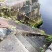 View of stairway and chute descending into graving dock no. 1 from its N side.