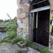 Example of graffiti on the walls (internal and external) of pump house standing on N side of graving dock no. 1.