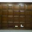 Langgarth, Stirling. Ground floor, billiard room, detail of wood panelling.