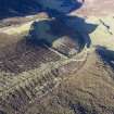 Oblique aerial view showing field system and lazy beds at Hallaig.