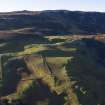 Oblique aerial view of Hallaig showing the croft boundaries and the later sheep fank.