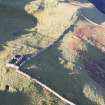 Oblique aerial view of the shepherd's house at Hallaig.