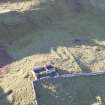 Oblique aerial view of the shepherd's house at Hallaig.