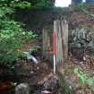 Remains of wooden sluice - from SE - photograph from Standing Building Survey