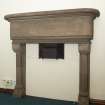 Langarth. First floor, detail of fireplace in north west dressing room.