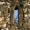 Church, exterior, W window