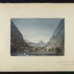 Watercolour, possibly by Clarke, inscribed 'Spittal of Glen Shee September 1856 A. C'.