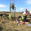 Watching brief photograph from replacement pole for overhead power line, MacLeod Centre, Isleo of Iona, Argyll