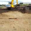 Watching brief, General shot post-excavation from W, Esk Mills, Musselburgh