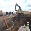 Watching brief, View of working in pipe trench showing 012 from NW, Esk Mills, Musselburgh