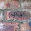 An example of modern graffiti in the observation post.