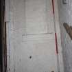 Historic building recording, Detail of blocked window in the stairwell to the W from E, Hillburn Road House, 44 Biggar Road, Edinburgh