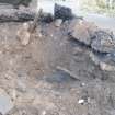 Archaeological works, Gas pipe below tarmac from SW, Hillburn Road House, 44 Biggar Road, Edinburgh