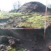 Watching brief, Rubble drain next to road strip from NE, Marchmont House, Greenlaw