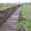 Archaeological evaluation, Trench 1 post ex from SSE, Olympic Rings, Dundonald, Ayrshire