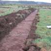 Archaeological evaluation, Trench 3 post ex from NW, Olympic Rings, Dundonald, Ayrshire