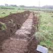 Archaeological evaluation, Trench 5 post ex from N, Olympic Rings, Dundonald, Ayrshire