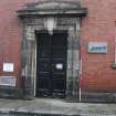 Historic building recording, No 5 (former post office), Detail of door on SW elevation from SW, 4-5 West Park Place, Edinburgh