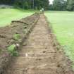 Archaeological evaluation, Trench post-excavation, Malleny Park, Currie Rugby Club, Edinburgh