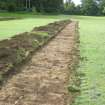 Archaeological evaluation, Trench post-excavation, Malleny Park, Currie Rugby Club, Edinburgh