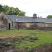 Historic building recording, East wing, General view of gable from NW, Braehead Mains, 603 Queensferry Road, Edinburgh
