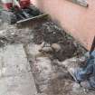 Watching brief, Ground breaking of trench 1, Bow Cliff, 3 The Scores, St Andrews