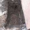 Watching brief, General shot of trench 1, Bow Cliff, 3 The Scores, St Andrews