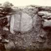 Photograph of White Gate Broch, large stones in wall.