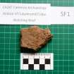 Trench 1 photograph, Pottery Fragment SF1, Colpy