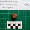 Trench 1 photograph, Pottery Fragment SF5, Colpy