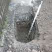 Watching brief, Test pit 1 post-excavation from SW, Bonnybridge, Antonine Wall: Castlecary - Seabegs - Rough Castle