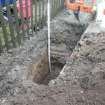 Watching brief, Test pit 3 post-excavation from S, Bonnybridge, Antonine Wall: Castlecary - Seabegs - Rough Castle