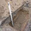 Watching brief, Test pit 4 post-excavation from NE, Bonnybridge, Antonine Wall: Castlecary - Seabegs - Rough Castle