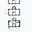 Publication drawing. Inveraray, Fernpoint House. Ground, first and second floor plans.