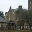 Historic building recording, Building A, General view behind block C of S elevation from SE, Ashludie House, Monifieth, Dundee