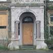 Historic building recording, Building A, General view of porch on S elevation from S, Ashludie House, Monifieth, Dundee