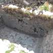 Archaeological evaluation, SW-facing section of trench 12 from S, Merchiston House, Brookfield