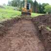 Top-soil strip, Trench through W end of house development from S, Walled Garden, Keir House, Bridge of Allan