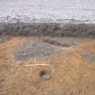 Archaeological evaluation, Trench 13, View of possible ringditch [1307] and posthole [1309] from E, Macallan Distillery
