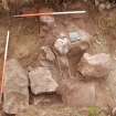 Archaeological Evaluation photograph, Lower Gauls Barrow, Retaining wall 0204