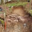 Archaeological Evaluation photograph, Lower Gauls Barrow, Retaining wall 0204