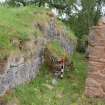 Watching brief photograph, Kindrochit Castle, Exterior, Tower house N wall progressing westwards