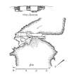 Publication drawing. Achnamara, Clapper Bridge; Site plan and west elevation

