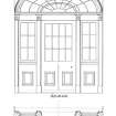Publication drawing. Ardmarnock House; plan and elevation of vestibule screen.