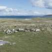Pabbay, Lingay. View of burial cairn from W. 