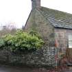 Historic building recording, General view of N gable from NW, Angus Folk Museum, Kirk Wynd, Glamis