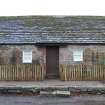 Historic building recording, W elevation, detail of cottage 4 from W, Angus Folk Museum, Kirk Wynd, Glamis