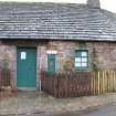 Historic building recording, W elevation, detail of cottage 1 from W, Angus Folk Museum, Kirk Wynd, Glamis